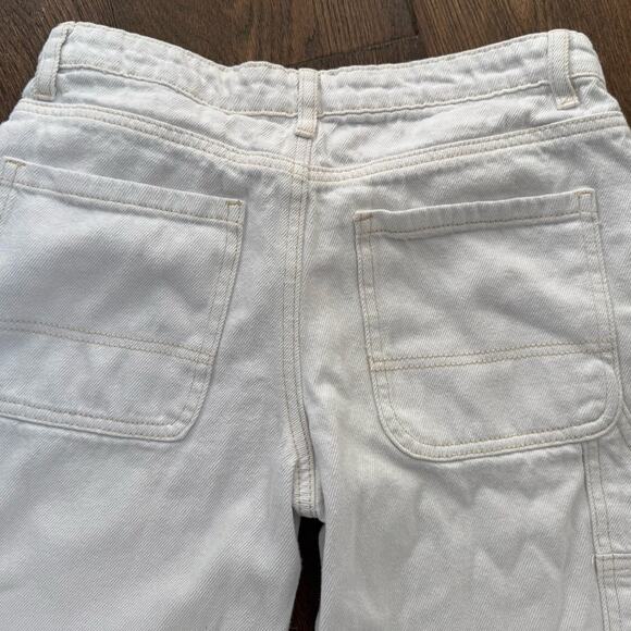 Edikted Ayla Low Rise Baggy Carpenter Jeans White Sz S - Picture 8 of 10